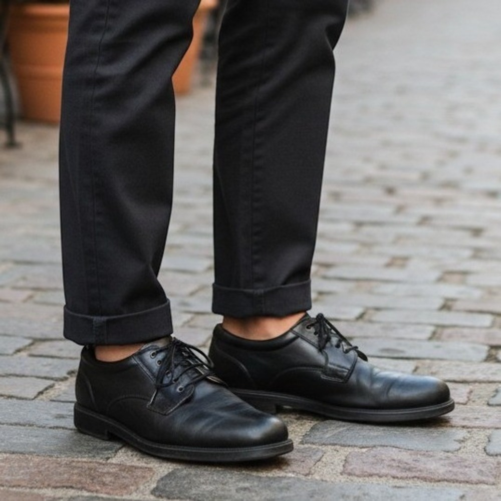 Bostonian Strada Mens Derby Shoe Size 11 Dress Formal Professional Black Leather